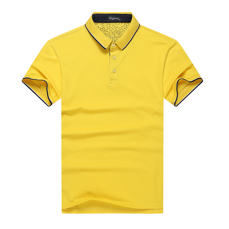 间色polo